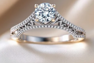 White Gold Rialto Bridge Engagement Ring