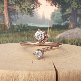 Enchanting Magic Wand Diamond Ring