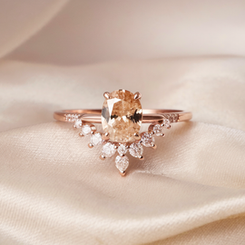 Champagne Sparkle Engagement Ring