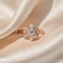 Elegant Gold Gemstone Ring