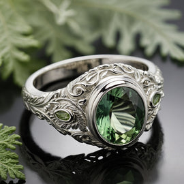 Green fern ring