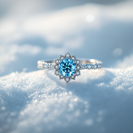 Dainty Winter Gemstone Ring