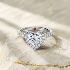 Heart Diamond Engagement Ring