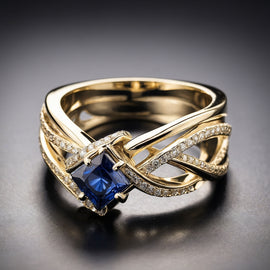 Modern ladies diamond an emerald crossover