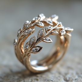 Wavy Leaf Ring