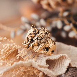 Whimsical Animal Gold Ring