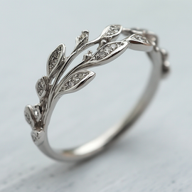 Wavy Leaf Ring