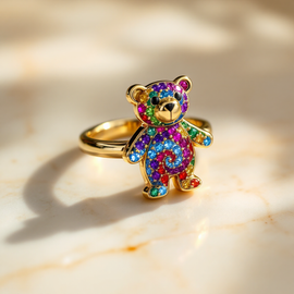 Dancing Bear Tie-Dye Ring