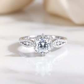 Tiara-Inspired Engagement Ring