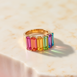 Miami Art Baguette Ring