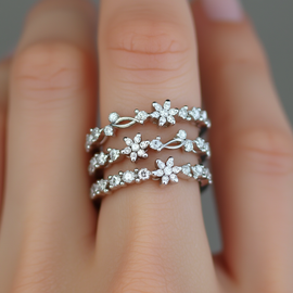 Flower Stacking Rings