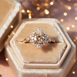 Champagne Sparkle Engagement Ring