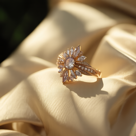 Elegant Gold Gemstone Ring