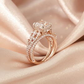 Champagne Sparkle Engagement Ring