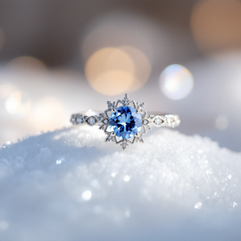 Winter Gemstone Engagement Ring