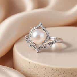 Pearl and Diamond Ring