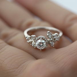 Delicate Botanical Ring