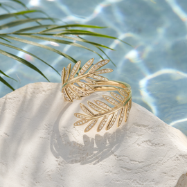 Tropical Palm Leaf Ring