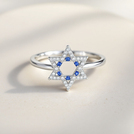 Star of David Gemstone Ring